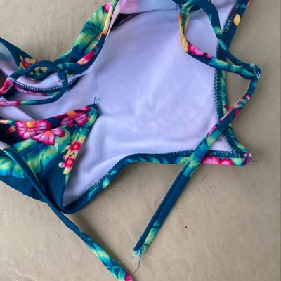 Girls' Tropic Daydream Bikini Set - Art Class™ Teal Blue : Target