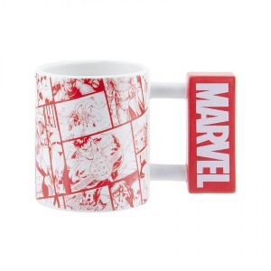 Adult Marvel Logo and Comic Strips 15oz Ceramic Mug - 1 of 3