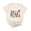 Simply Sage Market Very Merry Teacher Wavy Short Sleeve Tee - M - Oatmeal - 2 of 4