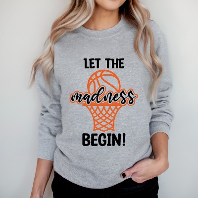 Simply Sage Market Women's Graphic Sweatshirt Basketball Madness Hoop