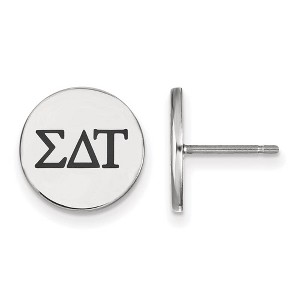 Black Bow Jewelry Sterling Silver Sigma Delta Tau Greek Life Stud Earrings - 1 of 3