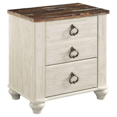 Signature Design by Ashley Willowton Nightstand Two-Tone: Laminated Particle Board, 1 Drawer Storage