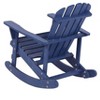 34.50INCH,Adirondack Rocking Chair Solid Wood Chairs Finish Outdoor Furniture for Patio,Navy Blue - 3 of 4