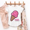 The Juniper Shop SmileyWorld Cool Summer Ice Cream Pink Flutter Sleeve Tee - 3 of 4