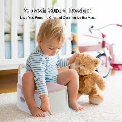 Pink and White 3-in-1 Potty Training Toilet with Step Stool
