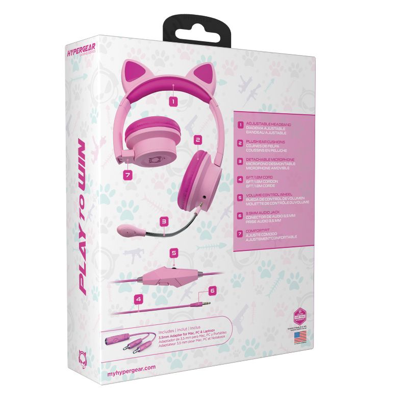 HyperGear® Kombat Kitty Gaming Headset for Kids, 3 of 11