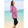 Swim 365 Women's Plus Size Split-Neck Long Sleeve Swim Tee With Built-In Bra - 4 of 4