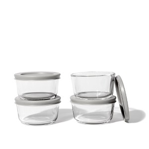 Dura Culina® 8pc (Set of 4) 7 oz. Glass Food Round Storage Set - 1 of 4