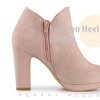 Perphy Women's Platform Round Toe Chunky High Heels Ankle Boots - 4 of 4