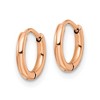 Chisel Stainless Steel Polished Rose IP-plated 1.6mm Hinged Hoop Earrings - 2 of 4