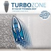 Bartnelli Cotton 51"x19" Ironing Board Cover, Scorch-Resistant, Park & Turbo Zone, Denim Gray - 3 of 4