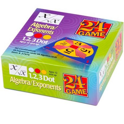 24 Game Cards Algebra /  Exponents, 96 Card Set