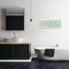 Stupell Industries Bathroom Rules with Teal Text, 30" x 13" - 2 of 4