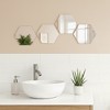 Evideco French Home Goods Set of 4 Small Self-Adhesive Decorative Mirrors – Available in 8 Unique Shapes - 2 of 4