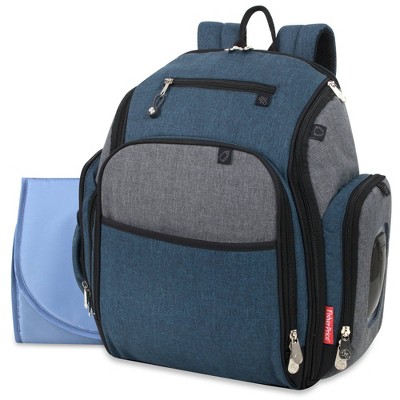 Fisher-Price Kaden Backpack Diaper Bag - Blue/Gray