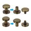 Unique Bargains Brass Rust-proof Durable Leather Belt Scrapbook Binding Chicago Screws 25 Sets - 4 of 4