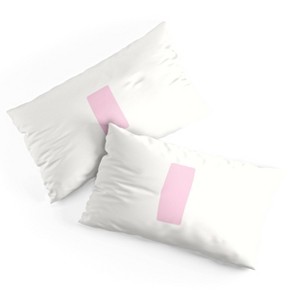 Deny Designs King April Lane Art Block Pink Monogram I Microfiber Printed Pillow Sham - 1 of 3