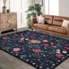 Boho Washable Floral Rugs, Large Living Room Rug, Non-Slip Soft Indoor Rugs for Bedroom, Area Rug Carpet for Dining Room Guest Room - 2 of 4
