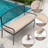 Pellebant Patio Bench Cushion with Ties Water Resistant Fabric Durable Thicken Memory Foam for Loveseat Couch Porch Swing - 4 of 4
