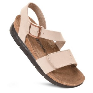 Aerothotic - Serena Double Strappy Open Toe Comfortable Leather Platform Sandals - 1 of 3
