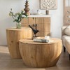 VYNXARIA Vintage Bucket-Shaped Coffee Table Set - Two Pieces for Home & Office - 3 of 4