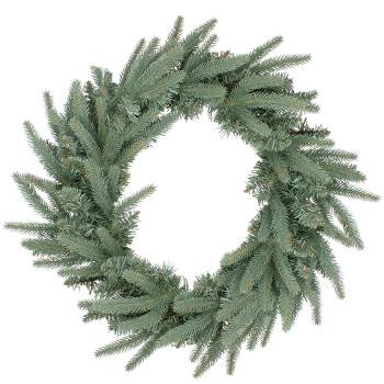 Northlight Real Touch™️ Pre-Lit Washington Frasier Fir Artificial Christmas Wreath - Unlit - 24"