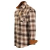 Gioberti Men's Long Sleeve Brushed Flannel Plaid Checkered Shirt with Corduroy Contrast - 3 of 3