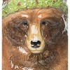 Gallerie II 6.6" Cute Brown Bear Wearing Christmas Wreath Crown Ceramic Kitchen Utensil Holder - 2 of 3