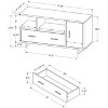 Monarch Specialties Tv Stand 48 Inch Console Media Entertainment Center Storage Cabinet Drawers Laminate White Contemporary Modern - 4 of 4
