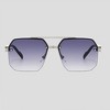 Anna-Kaci Women's Chic Trimmed Octagon Polarized Sunglasses UV400 Protection - 2 of 4