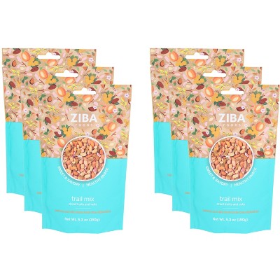 Ziba Foods Nuts and Fruit Trail Mix - Case of 6 - 5.3 oz