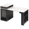 Homy Casa 59.5" Kitchen Island with Extendable Dining Table, Power Outlet and Storage Shelves - 2 of 4
