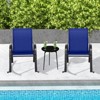 Tangkula 4 PCS Patio Rocking Chair Outdoor Ergonomic Rockers w/ Breathable Fabric Seat Navy - 2 of 4