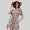 Anna-Kaci Women's Dalmatian Print Romper with Flutter Sleeves and Drawstring Waist - 3 of 4