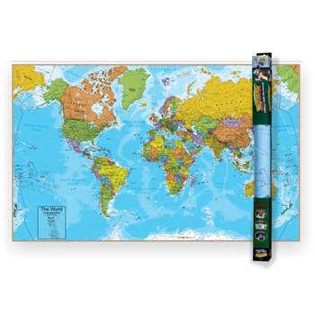 Hemispheres Scratch Off World 24 X 36 Laminated Wall Map : Target