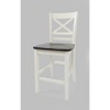 Jofran, Asbury Park Solid Acacia Farmhouse X Back Stool (Set of 2) - 2 of 4