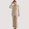 Anna-Kaci Lounge Women's Woodland Animal Pajama Set with Button-Up Long Sleeve Top and Relaxed Fit Pants - 2 of 4