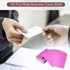 Unique Bargains Metal Blank Laser Engrave Printable DIY Name Cards 100 Pcs - 4 of 4
