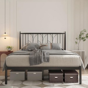 GAOMON Full Size Bed Frame with Headboard,Metal Platform Bed Modern Mattress Foundation with 12"Under Bed Storage,No Box Spring Needed,Easy Assembly - 1 of 4