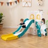 Costway 6 in 1 L-shaped Toddle Slide for Toddlers Age 1-3 Baby Slide with Basketball Hoop Gray + Pink/Gray + White/Yellow + Green - 2 of 4