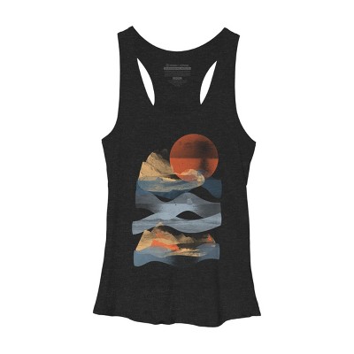 Women's Design By Humans Descending Down The Mountain By NDTank Racerback Tank Top
