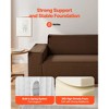 VEVOR 3-Seater Sofa in a Box, 83-Inch No Assembly Corduroy Couch with Memory Foam, Deep Seats for Living Room, Apartment, or Office, Brown - 4 of 4