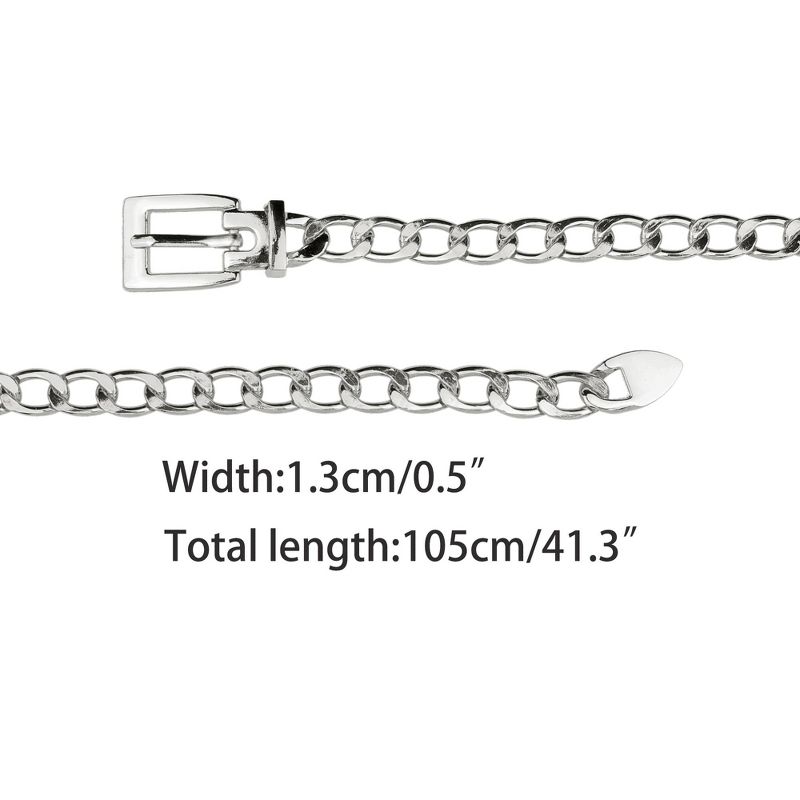 Elerevyo Women's Adjustable Waist Link Chain Belt for Jeans Dresses, 3 of 6