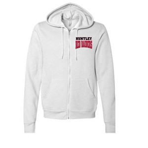 Adult Huntley High School Red Raiders Name Full-Zip Fleece Hoodie