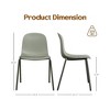Infurnic Accent Chairs, Comfortable Seat Set with Sturdy Backrest, Modern Accent Chairs for Kitchen and Dining Room, Green, 19.3"*21.7"*33.3" - 4 of 4