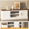 Farmhouse TV Stand for 65 Inch TVs Entertainment Center with Storage Cabinets Modern Media Console Table Rustic Wood Design for Living Room Office - 3 of 4