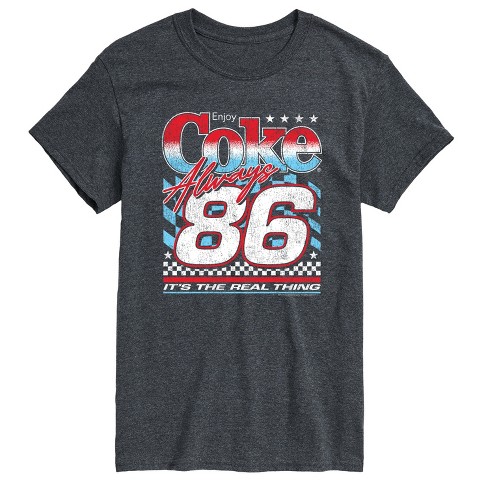 Coca-Cola Men's Eighties Coke Short Sleeve T-shirt Heather, Athletic Heather, Small : Buy Online at Best Price in KSA - Souq is now