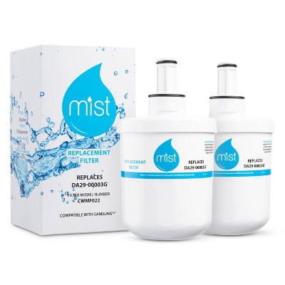 Mist Aqua-Pure Plus Replacement for Samsung DA29-00003G, DA29-00003F, DA29-00003B Refrigerator Water Filter (2pk)