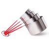 BergHOFF 4Pc Stainless Steel Measuring Cups, PP Cover Handles, Silver, Red - image 2 of 4