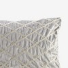 SEVOBAL Bed Pillows Luxury Embellished Velvet Oblong Pillow Set with Plush Goose Feather Insert for Bedroom, Silver, 22.05"*14.96"*3.94" - 4 of 4